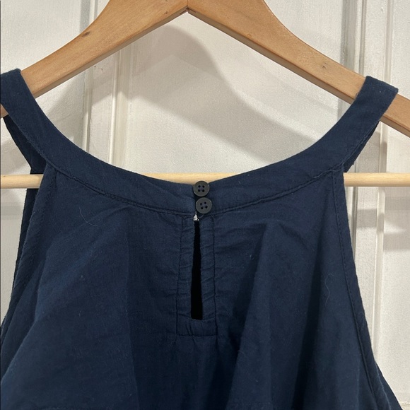 Maeve by Anthropologie Ruffled Rib Halter Tank Top in Navy - 1X - Picture 6 of 11